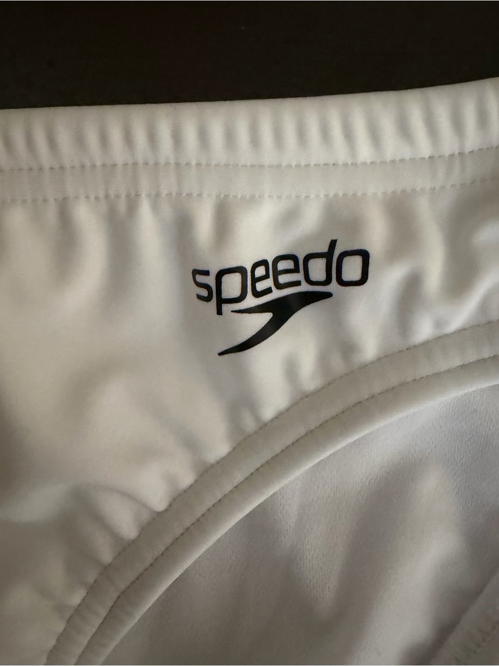 White Speedo Men’s bathing suit Bottoms POWER FLEX 50+ UPF Chlorine Resistant 34 - Picture 4 of 16